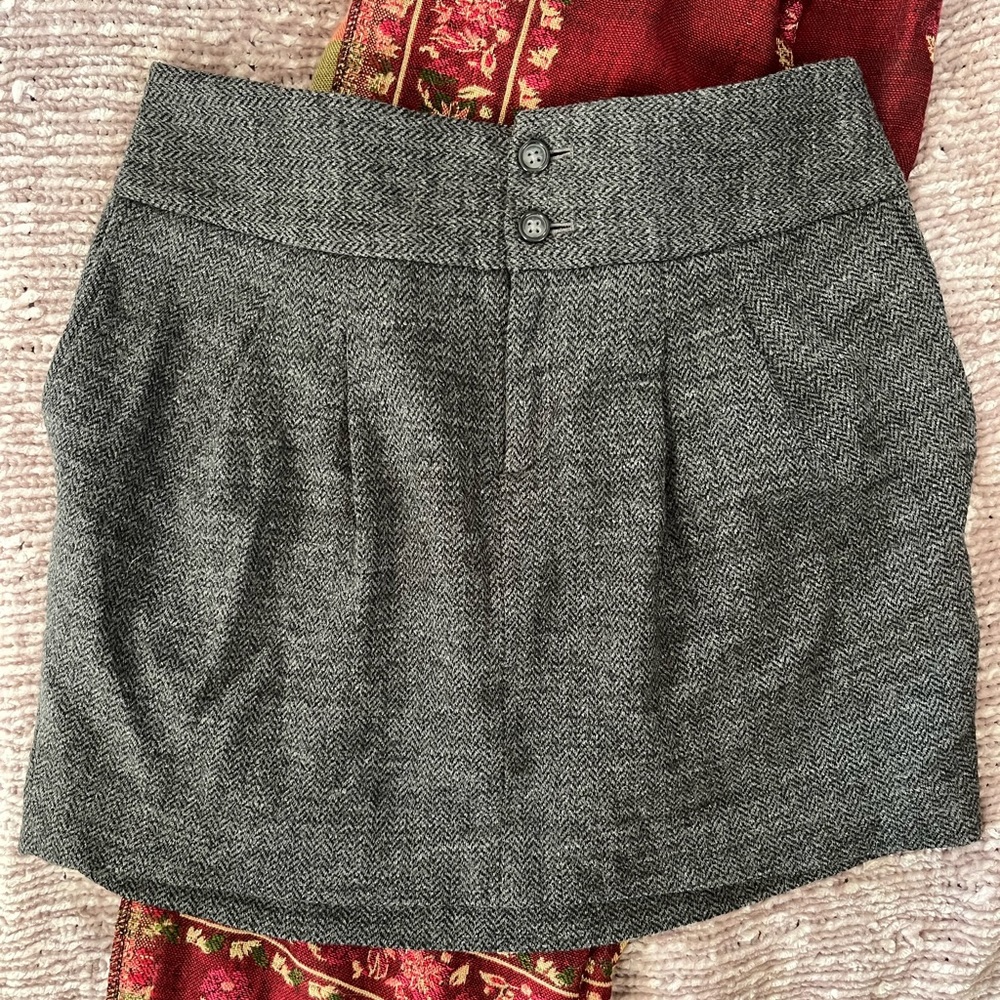 Wool Mini Skirt
